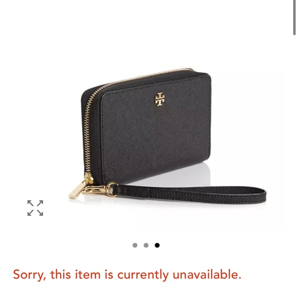 Tory Burch Black Wallet with Gold Accents - Picture 4 of 14
